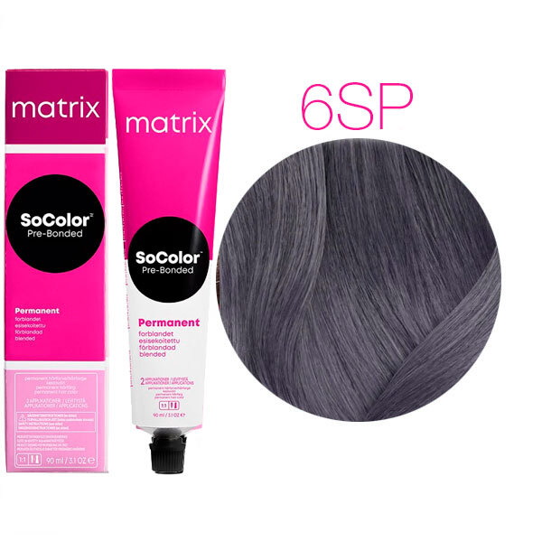 SOCOLOR PRE-BONDED краска для волос 90мл № 6Sp темный блондин серебристый жемчужный