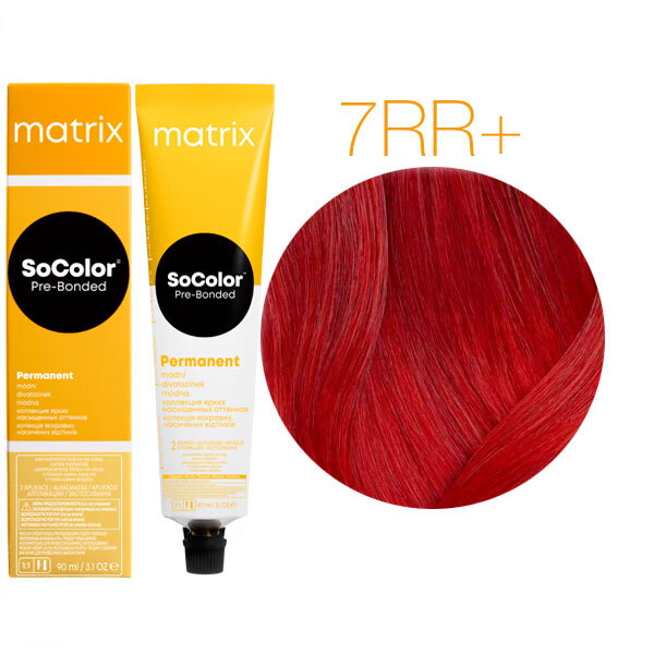 SOCOLOR PRE-BONDED краска для волос 90мл № 7RR+ блондин глубокий красный