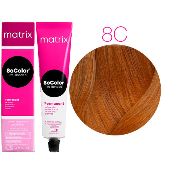 SOCOLOR PRE-BONDED краска для волос 90мл № 8C светлый блондин медный