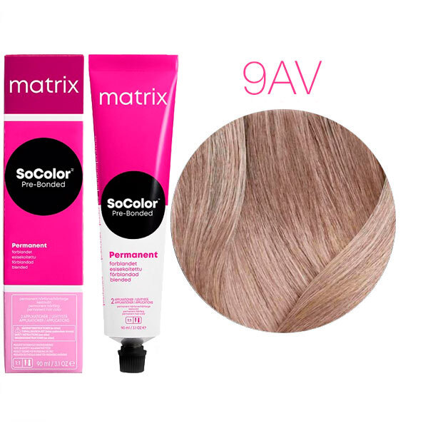 SOCOLOR PRE-BONDED краска для волос 90мл № 9AV очень светлый блондин пепельно-перламутровый