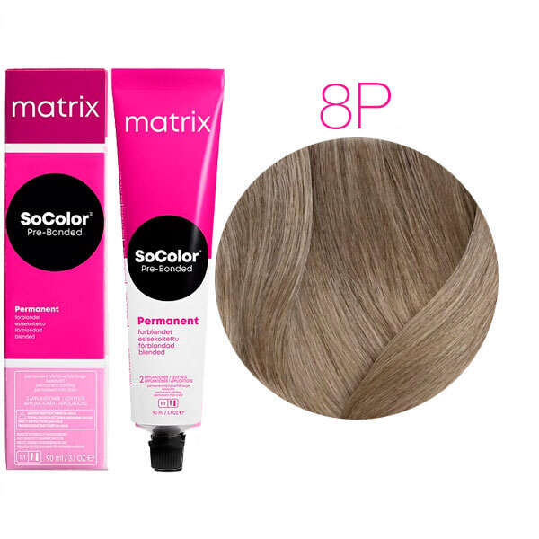 SOCOLOR PRE-BONDED краска для волос 90мл № 8P светлый блондин жемчужный