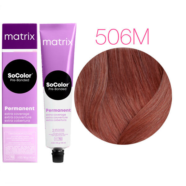 SOCOLOR EXTRA COVERAGE PRE-BONDED краска для волос 100% покрытие седины 90мл № 506M темный блондин мокка