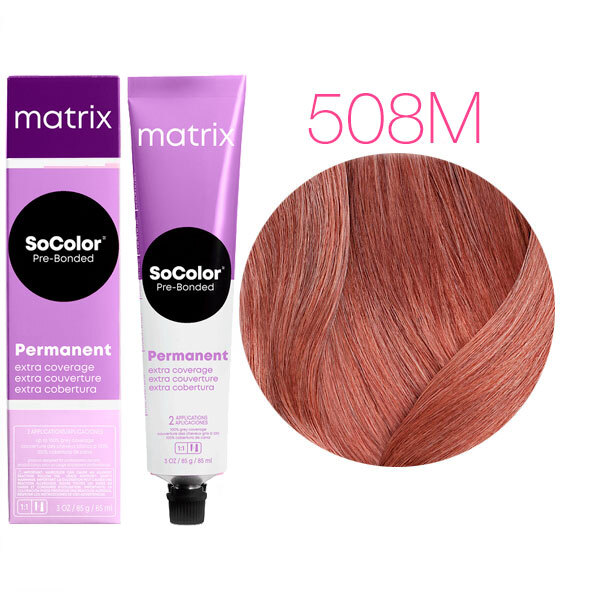 SOCOLOR EXTRA COVERAGE PRE-BONDED краска для волос 100% покрытие седины 90мл № 508M светлый блондин мокка
