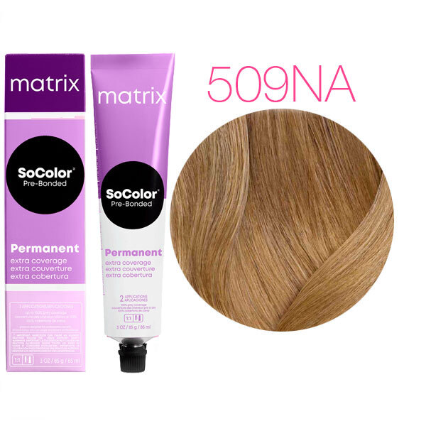 SOCOLOR EXTRA COVERAGE PRE-BONDED краска для волос 100% покрытие седины 90мл № 509NA очень светлый блондин натур.пепельный
