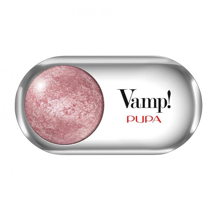 VAMP WETDRY Тени для век запеченные сияющие  № 105 Райский розовый