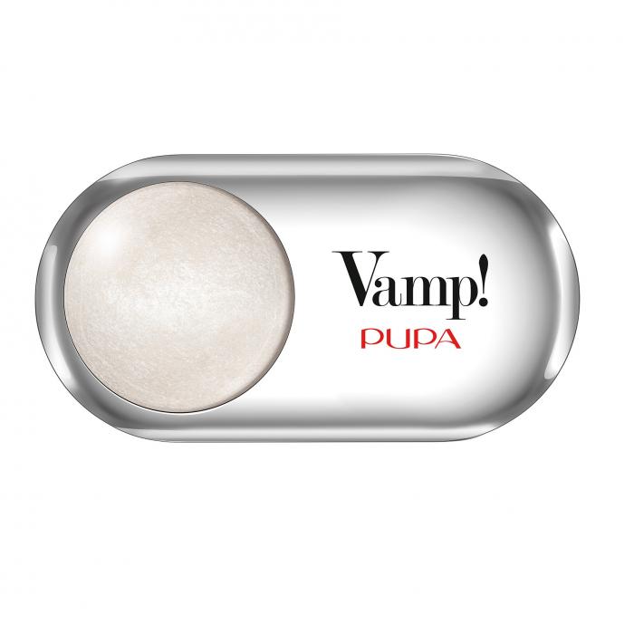 VAMP WETDRY Тени для век запеченные сияющие  № 401 Белоснежный