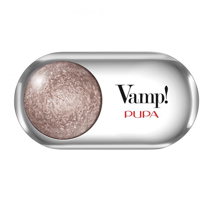 VAMP WETDRY Тени для век запеченные сияющие  № 404 Холодный темно-серый