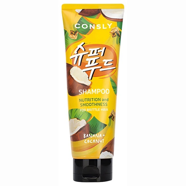 BANANA COCONUT WATER SHAMPOO FOR NUTRITION SMOOTHNESS Шампунь питательный и разглаживающий с экстрактом банана и кокосовой водой 250 мл