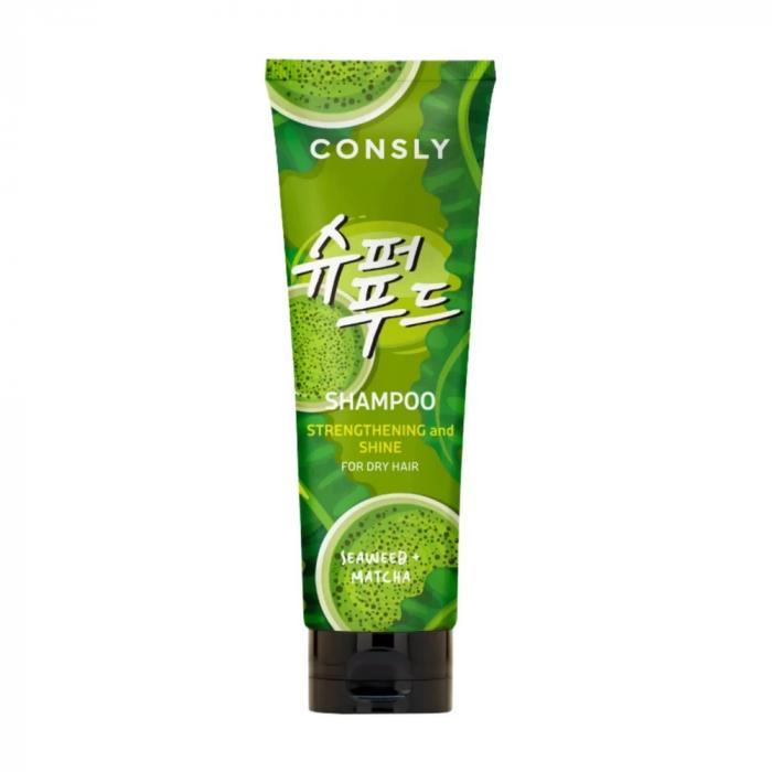 SEAWEED AND MATCHA SHAMPOO FOR STRENGTH SHINE Шампунь с экстрактами водорослей и зеленого чая Матча для силы и блеска волос  250 мл