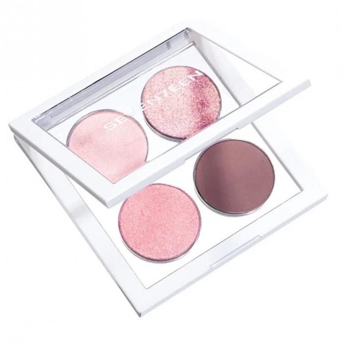 VIBRANT EYES  Палетка из 4 теней для век  № 01 Flirty Pink
