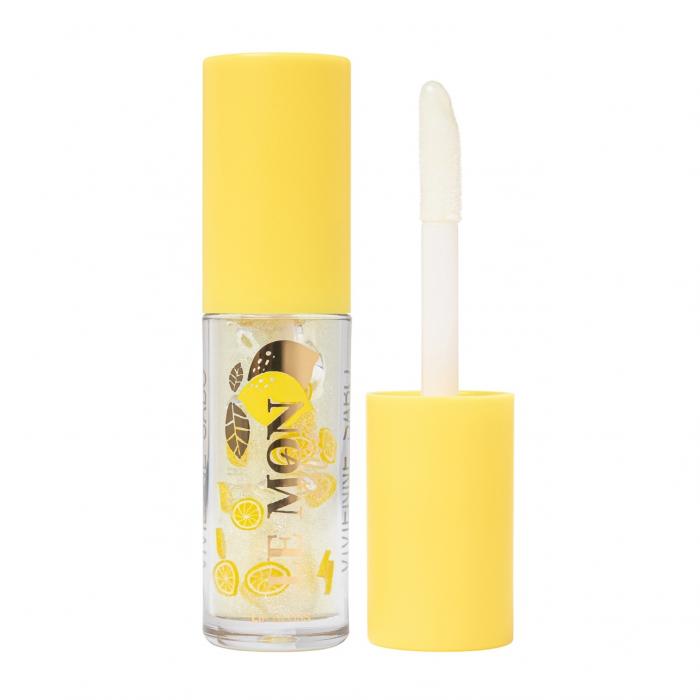 LEMON CITRON Блеск для губ № 01 Лаймовый с дуохромно-голубо-розовыми частицами