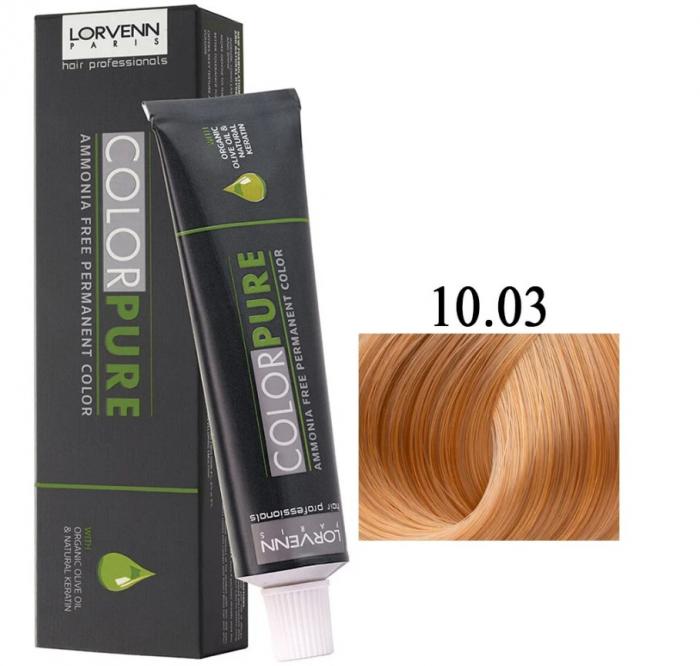 COLOR PURE Краска для волос безаммиачная 50мл № 10.03 Natural Blond Very Very Light Golden