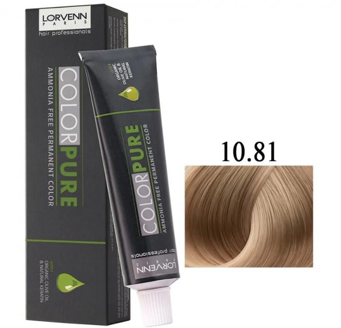 COLOR PURE Краска для волос безаммиачная 50мл № 10.81 Very Very Light Blond Pearl Ash