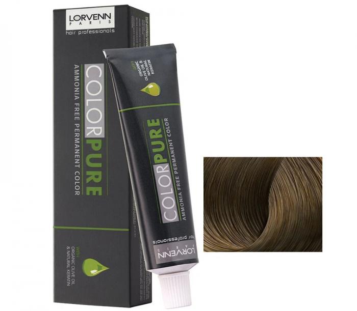 COLOR PURE Краска для волос безаммиачная 50мл № 8 Light Blond Copper Mahogany