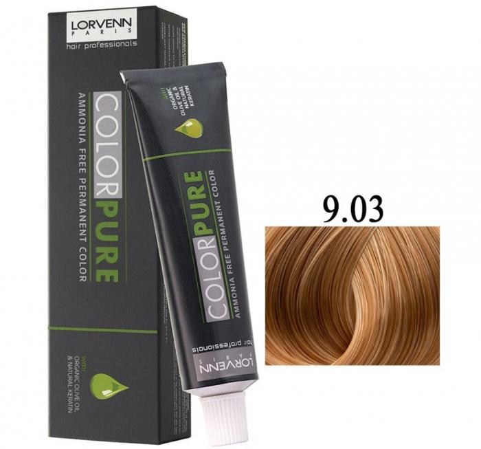 COLOR PURE Краска для волос безаммиачная 50мл № 9.03 Natural Blond Very Light Golden