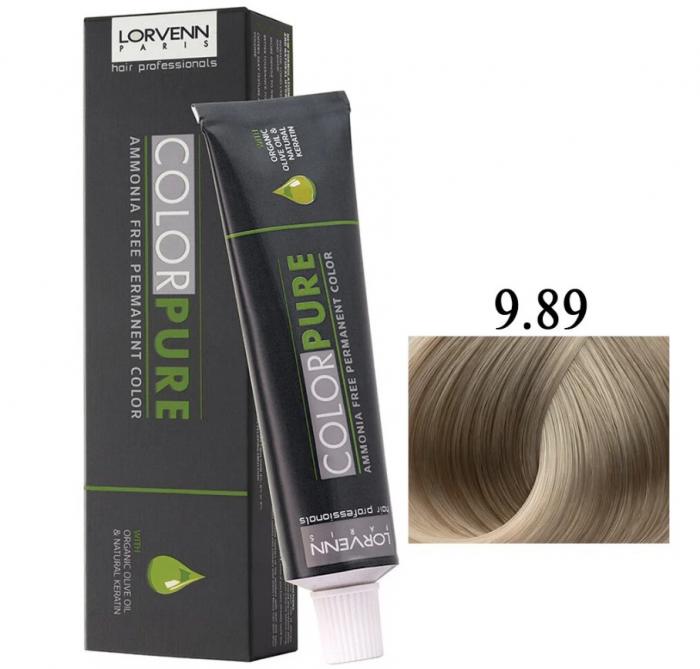 COLOR PURE Краска для волос безаммиачная 50мл № 9.89 Very Light Blond Pearl