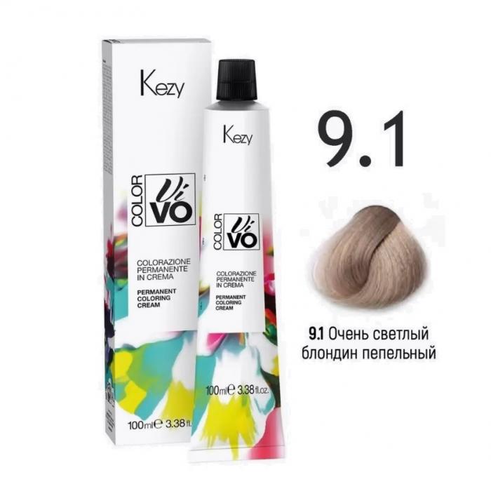 COLOR VIVO Перманентная крем-краска 100 мл № 9.1 Очень светлый блондин пепельный