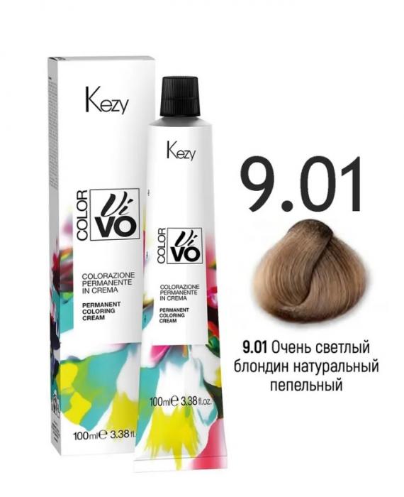 COLOR VIVO Перманентная крем-краска 100 мл № 9.01 Очень светлый блондин натуральный пепельный