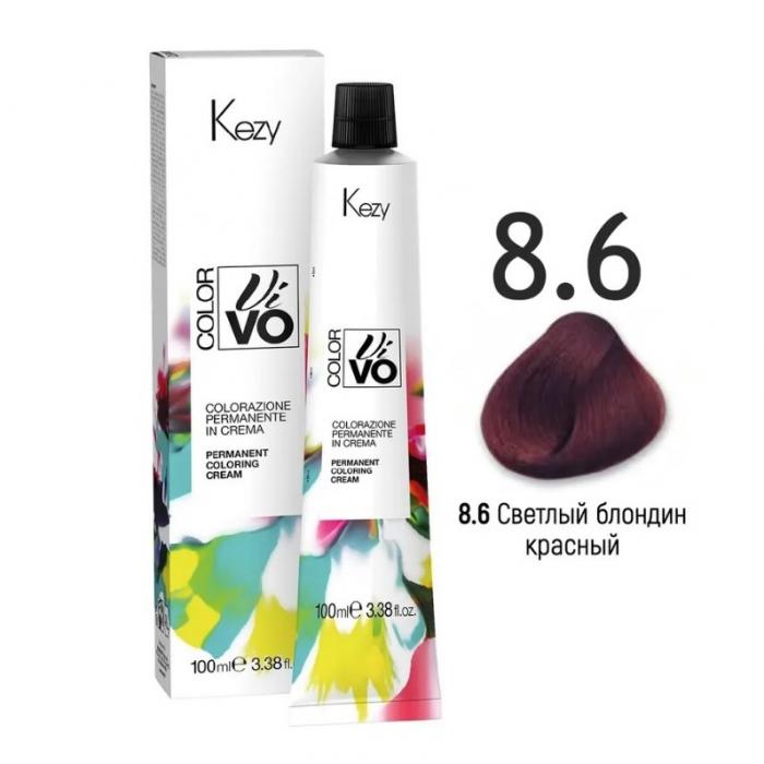 COLOR VIVO Перманентная крем-краска 100 мл № 8.6 Светлый блондин красный