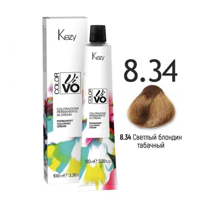COLOR VIVO Перманентная крем-краска 100 мл № 8.34 Светлый блондин табачный