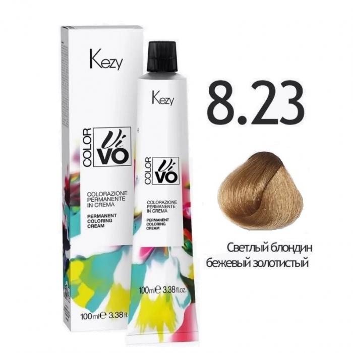 COLOR VIVO Перманентная крем-краска 100 мл № 8.23 Светлый блондин бежевый золотистый