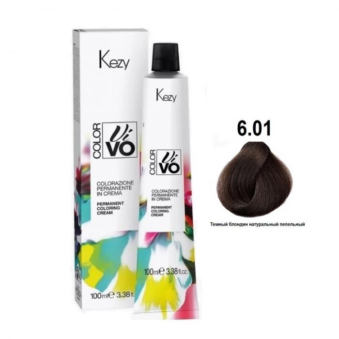 COLOR VIVO Перманентная крем-краска 100 мл № 6.01 Темный блондин натуральный пепельный