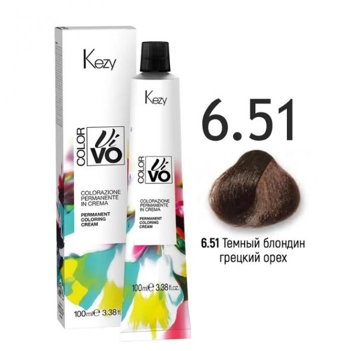 COLOR VIVO Перманентная крем-краска 100 мл № 6.51 Темный блондин грецкий орех