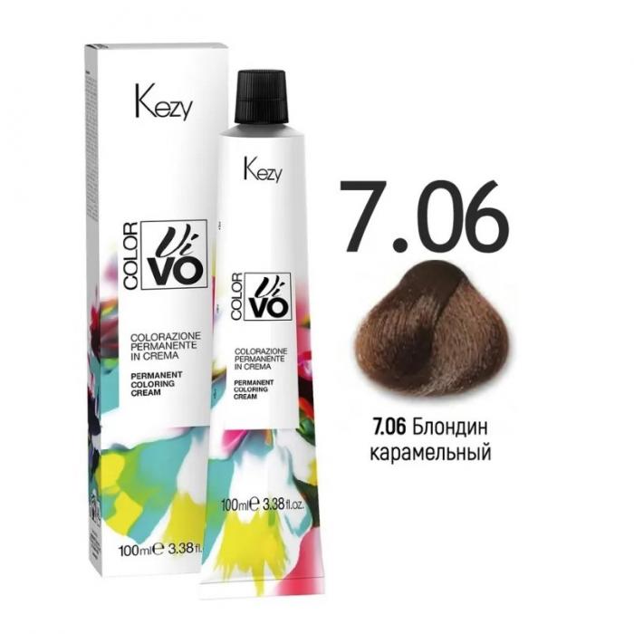 COLOR VIVO Перманентная крем-краска 100 мл № 7.06 Блондин карамельный