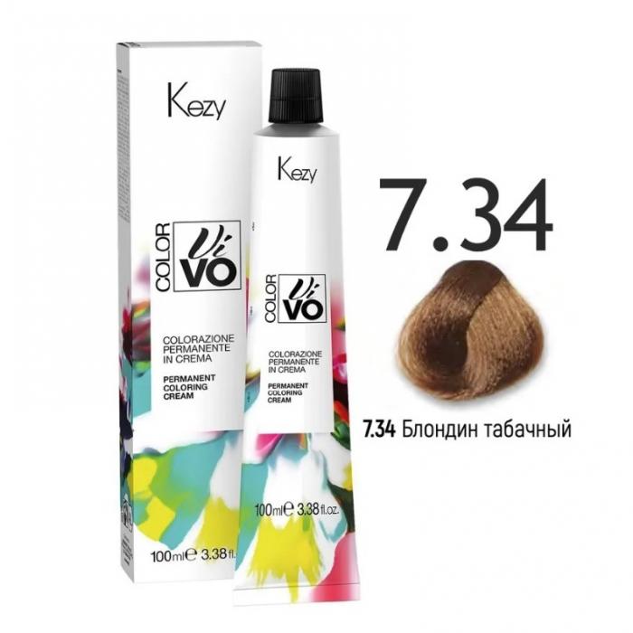 COLOR VIVO Перманентная крем-краска 100 мл № 7.34 Блондин табачный