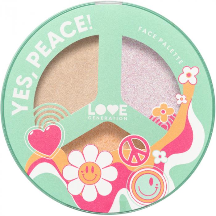 FACE PALETTE YES, PEACE Палетка для лица  № 04