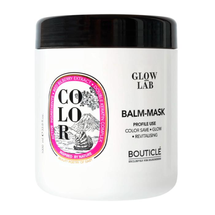 Бальзам-маска для окрашенных волос с экстрактом брусники - COLOR BALM-MASK DOUBLE KERATIN 1000 мл