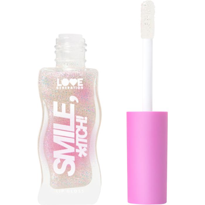 LIP GLOSS SMILE ITCH Блеск для губ № 01 прозрачный с мерцающими блестками