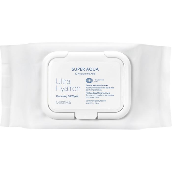 Aqua Ultra Hyalron Салфетки для умывания и снятия макияжа с маслами 30 шт