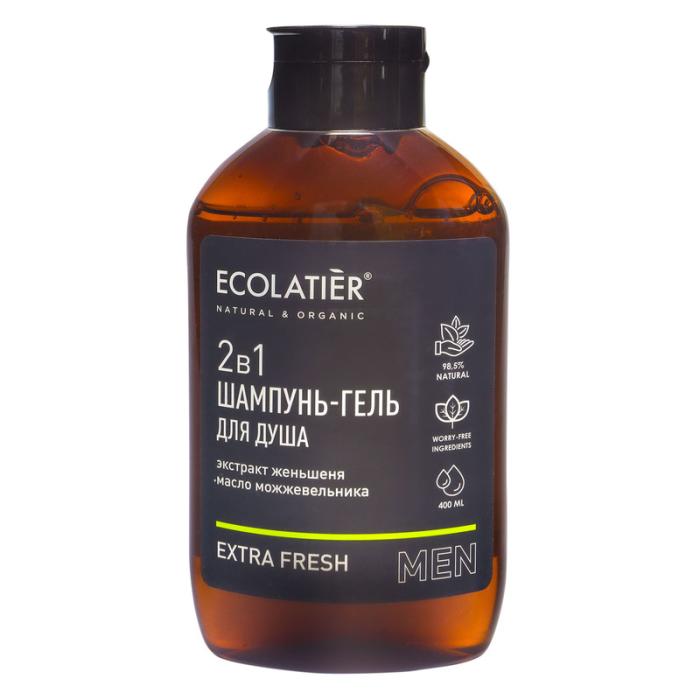Мужской шампунь и гель для душа 2 в 1 Extra Fresh мл 400