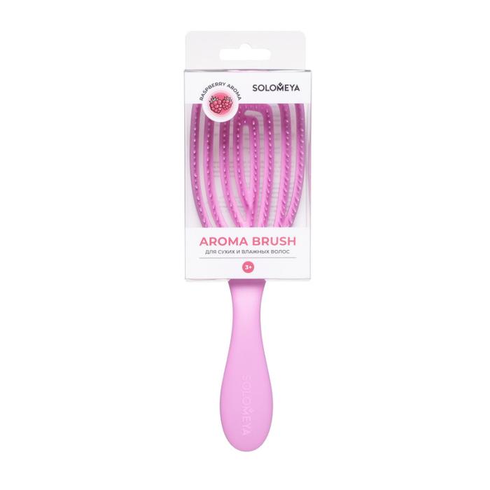 Расческа для сухих и влажных волос Oval Raspberry с ароматом малины шт 1