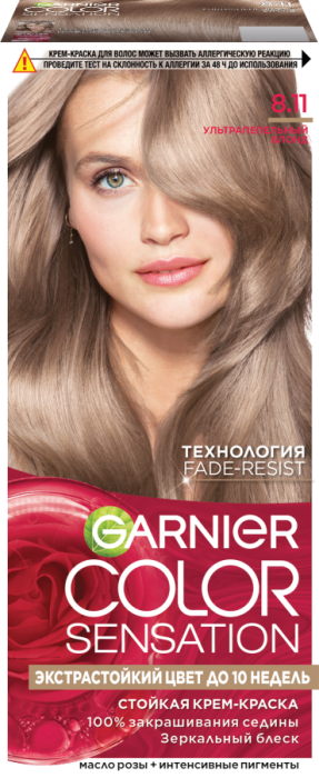 COLOR SENSATION Крем-краска для волос № 8.11 Ультрапепел блонд