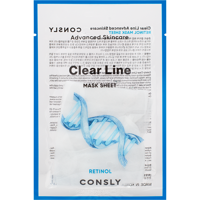 CLEAR LINE Тканевая маска 25 Омолаживающая с ретинолом мл