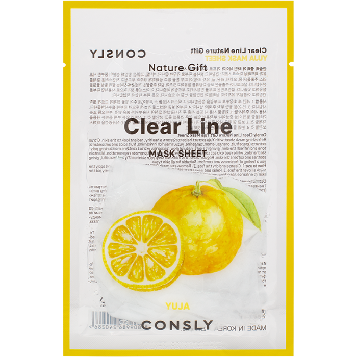 CLEAR LINE Тканевая маска 25 Освежающая с экстрактом юдзу мл