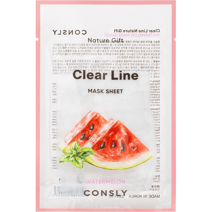 CLEAR LINE Тканевая маска 25 Тонизирующая с экстрактом арбуза мл