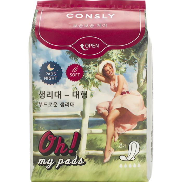 OH MY PADS Прокладки ночные гигиенические Oh My Pads 8шт 8 шт