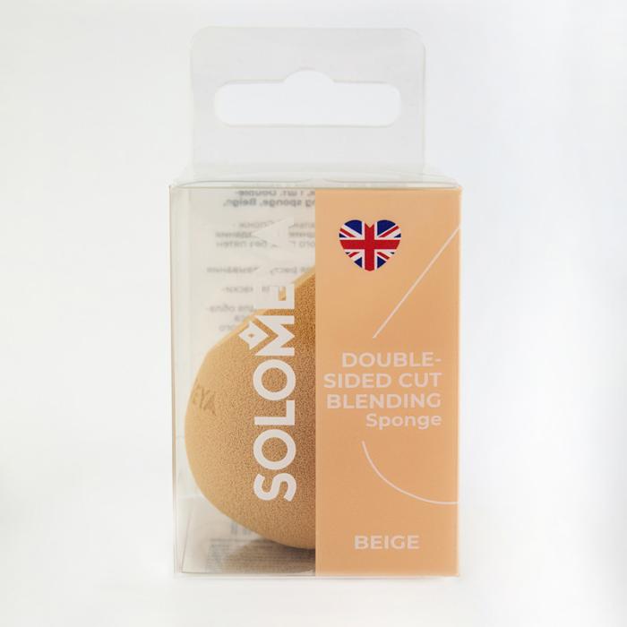 Спонж для макияжа косметический с двойным срезом Double-Sided Cut Blending Beige 1 шт