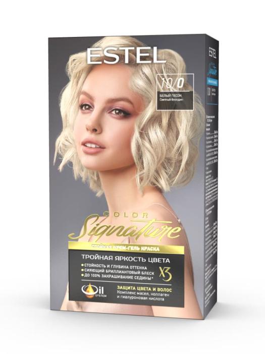 Стойкая крем-гель краска для волос  COLOR Signature 10/0 Белый Песок оттенок