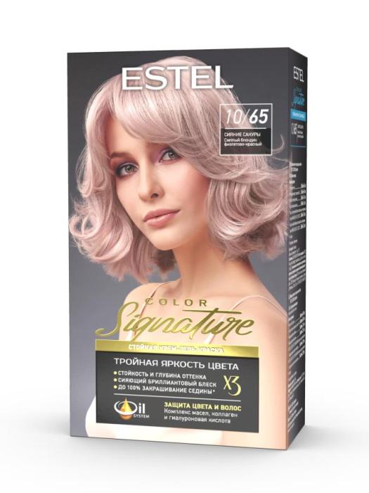 Стойкая крем-гель краска для волос  COLOR Signature 10/65 Сияние Сакуры оттенок