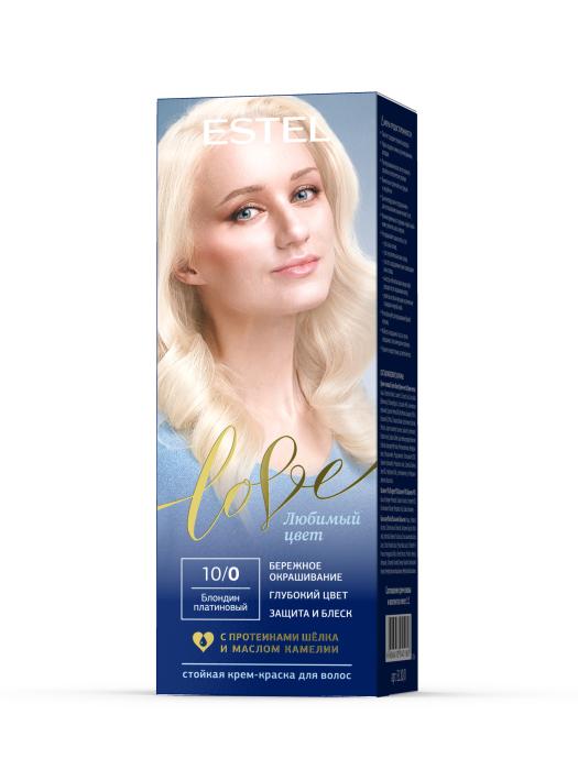 Стойкая крем-краска  для волос  LOVE 10/0 Блондин платиновый оттенок