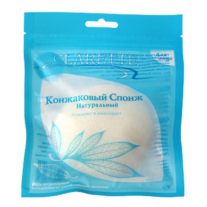 Конжаковый спонж натуральный для лица 1 шт