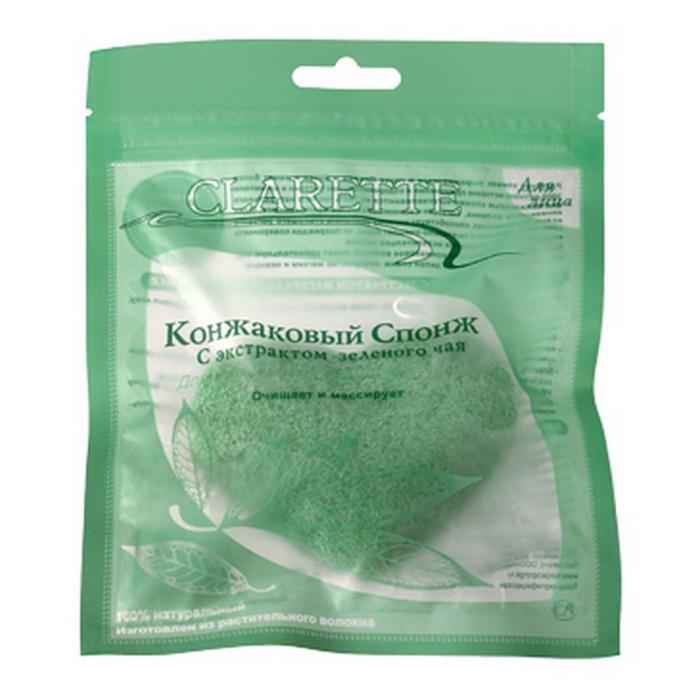 Спонж для лица конжаковый с экстрактом зеленого чая 1 шт
