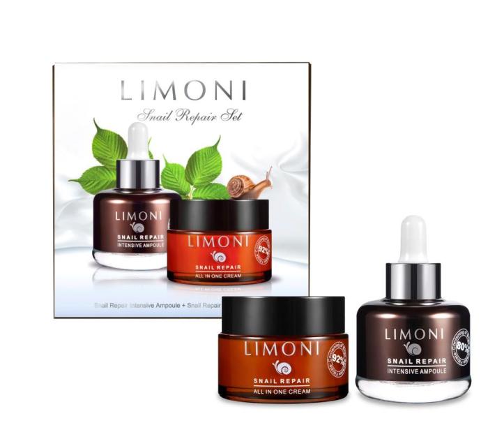 Набор SNAIL REPAIR SET (Сыворотка для лица Ampoule 25мл Крем для лица All in one 50мл)