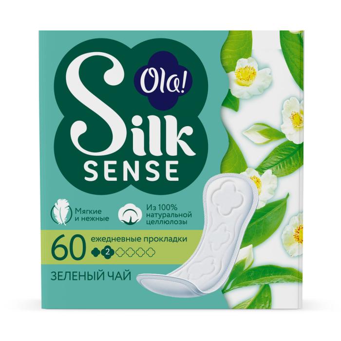 Прокладки ежедневные Silk Sense Daily Deo Зеленый чай 60 шт