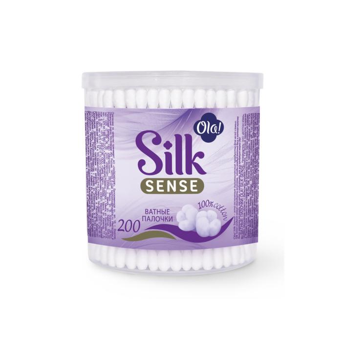 Ватные палочки Silk Sense в круглой банке 200 шт