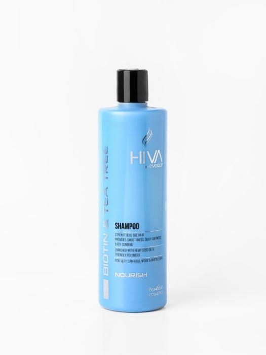 Hiva Biotin & Tea Tree Шампунь для волос Биотин и чайное дерево 400 мл
